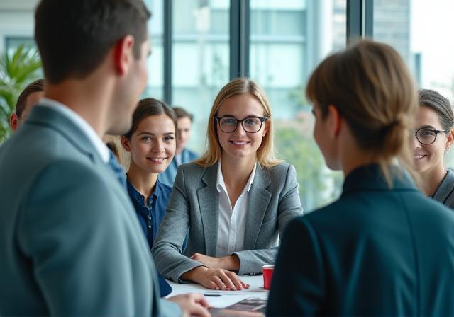 Team professionale Primavera HR Solutions collabora in un ufficio moderno